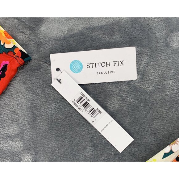 Maggy London Nikola 3/4 Sleeve Knit Dress Size 8 Floral 70's NWT - Picture 5 of 11